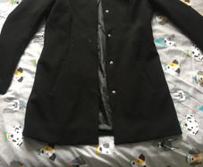 Black Collarless Ladies Coat