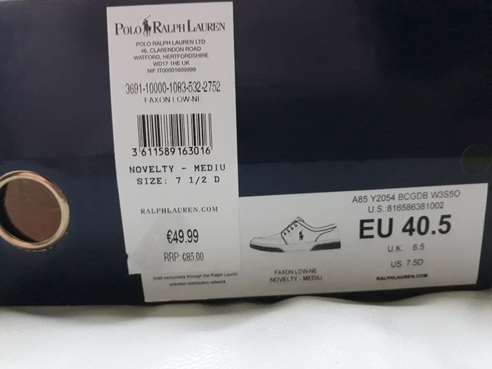 Polo Ralph Lauren Faxon Low-Ne Novelty-Mediu Size UK-6.5/EUR-40.5-2023