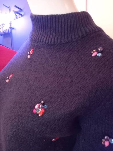 Navy Embellished Jumper