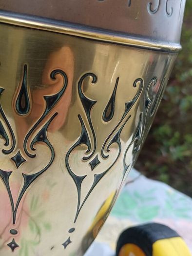 40 cms Daalderop Art Deco Copper and Brass Vase