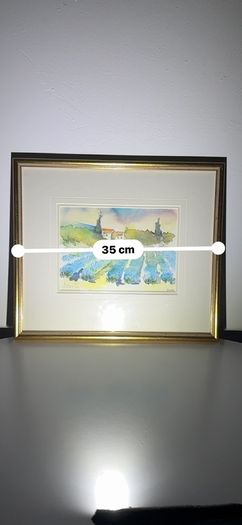 Original Gerard Chambeltaz - Framed Watercolour Landscape