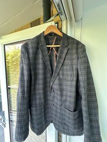 Altinyildiz Classics Wool Blend Checked Blazer Jacket (In.Tes.Pra Fabric) - Size EU 56