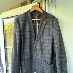 Altinyildiz Classics Wool Blend Checked Blazer Jacket (In.Tes.Pra Fabric) - Size EU 56