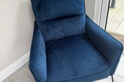 EZ Living Navy Velvet Armchair