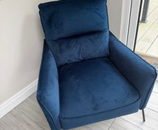 EZ Living Navy Velvet Armchair
