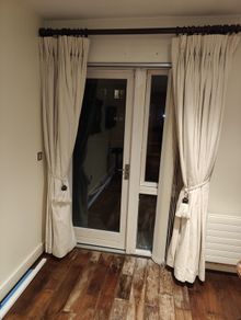Heavy cotton interlined curtains