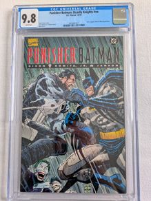 The Punisher  Batman Deadly Knights CBCS / CGC 9.8 Certified Graded Comic Framed  DC Marvel