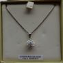 Vintage Sterling Silver Round CZ ball Pendant Chain Necklace (L18" - 3,02g) Image 3