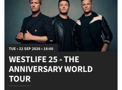 Westlife tickets standings 2