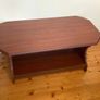 Modern Wooden Coffee Table with Display Shelf Image 2