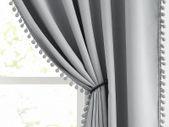 Pencil Pleat Grey Blackout Curtains for Living Room 90-inch Drop Light Blocking Bedroom Curtains Energy Saving Triple Weave Full Blackout Window Treatment Sets for Dining Men's Guest Room, 50