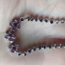 Beautiful necklace in silver tone with pink crystals in the form of flowers. Image 4