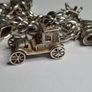 Vintage Sterling Silver Charm Bracelet, Movable Charms Image 5