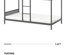 IKEA TUFFING bunk bed frame, dark grey