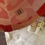 A Bundle of Orla Kiely Products - Bergamot Mini bath and hand set , a pull string wash bag, 2 empty body lotion and conditioner and a limited edition travel porcelain cup for Kenco Image 8
