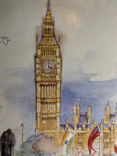 Complete Set of 4 Framed London Prints by Michael Starkey
