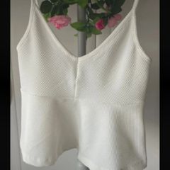 cami Bnwt asos petite range ivory peplum cami top size 12