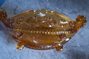 Vintage amber banana bowl