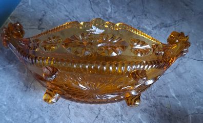 Vintage amber banana bowl