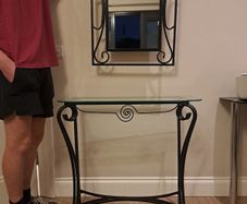 Hall table and mirror set