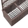 Trellis Raised Bed with 3 Pots 83x30x130 cm Poly Rattan Brown Image 5