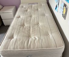 Divan bed with mattress and headboard
