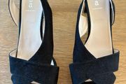 XSA Black Suede High Heels - Size 43 (UK 9)