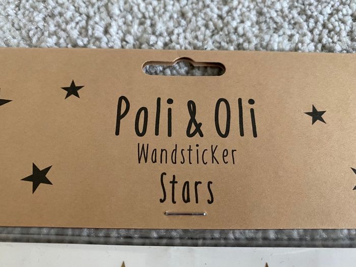 Set of Poli & Oli Wall Stickers in Gold - Stars and Sleepy eyes