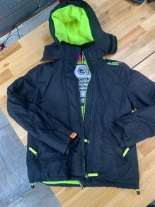Men's black superdry windcheater