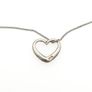 Vintage 925 Sterling Silver Dainty Heart Necklace Image 4