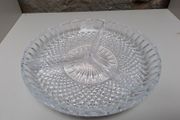 Vintage pressed glass relish dish