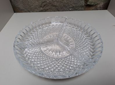 Vintage pressed glass relish dish