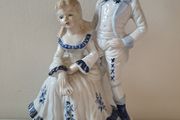 Vintage Capodimonte boy and girl