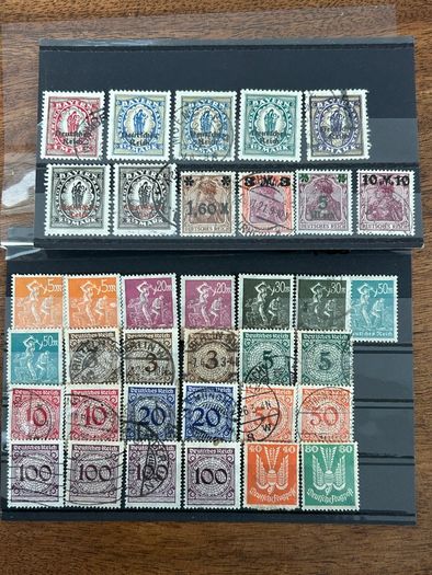 Germany 1872-1945 Reich Collection lot stock 1200+ stamps and 2 Mint sheets
