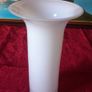 Large 10.5 Inches Tall Milky White Glass Vase Image 2