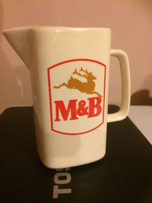 Vintage pub jug m and b rare free postage