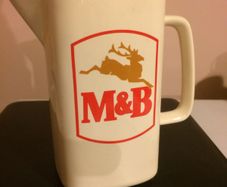 Vintage pub jug m and b rare free postage