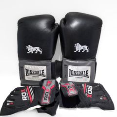 Pair of boxing gloves and Kickboxing gloves