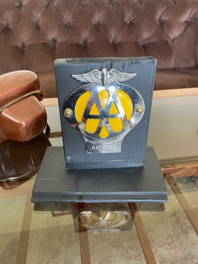 Classic AA Automotive Association Car Members Badge Mid 20th Century 1957 to 1959