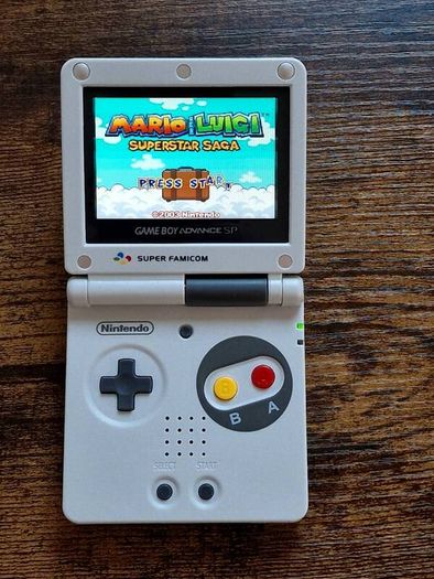 Game Boy Advance SP IPS USB C Super Famicom Edition
