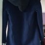 Blue jacket with detachable grey hood Image 2