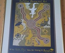 Framed Australian Aboriginal Art