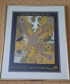 Framed Australian Aboriginal Art