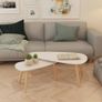 Coffee Table Set 2 Pieces Solid Pinewood White Image 6