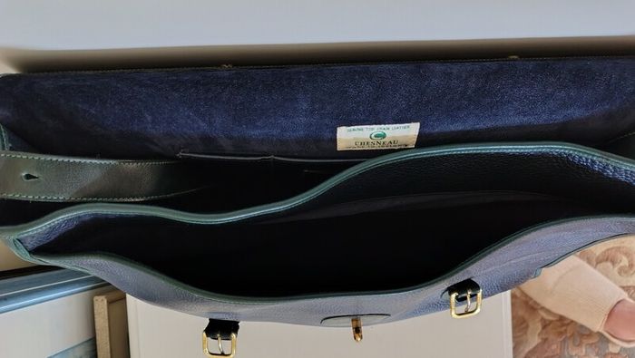 Large Vintage Chesneau Leather Satchel Briefcase