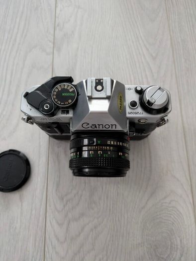 Canon AE-1 Program + Canon FD 50mm f/1.8 Lens  Vintage 35mm Film Camera |