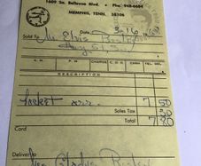 Elvis Memorabilia - Bill from Burkes Florist Memphis