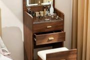 3 in 1 LED Slim Dressing Table with LED Lighting Brown