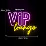 NEW SALE | VIP Lounge Neon Signs for Wall Decor LED Neon Light for Room Decor VIP Light up Sign with USB Powered for Home Decor, Hotel, Club, Cafe, Bar, Office, Shopping Mall (Pink&Lemon Yellow) Image 2