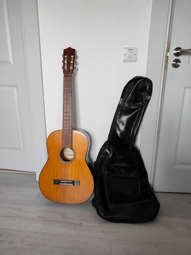 Vintage 1960s Rosetti The Schaller Scholar No.007 Classical Acoustic Guitar + leather Bag